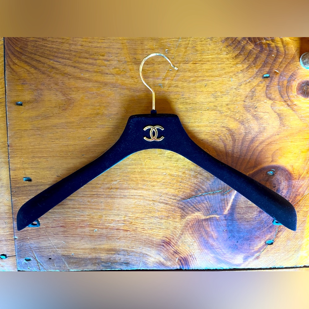 Authentic CHANEL velvet coat hanger
